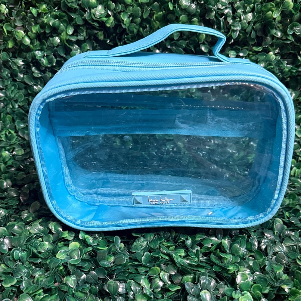 Nicole Miller Teal Clear Cosmetic Pouch